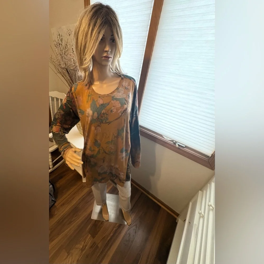 Johnny Was Traviata Lotus Swing Tunic Large EUC - Picture 4 of 12